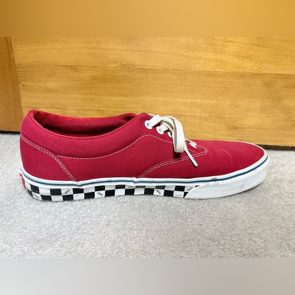 Vans Doheny Red white black Check Side Wall Skate Shoe 10.5 checkered - Picture 7 of 11